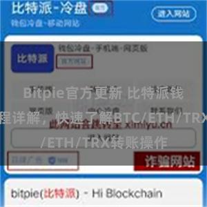 Bitpie官方更新 比特派钱包转账教程详解，快速了解BTC/ETH/TRX转账操作