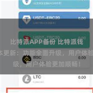 比特派APP备份 比特派钱包最新版本更新：功能全面升级，用户体验更加顺畅！