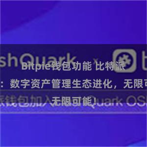 Bitpie钱包功能 比特派钱包：数字资产管理生态进化，无限可能！