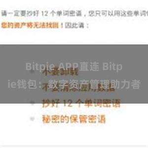 Bitpie APP直连 Bitpie钱包：数字资产管理助力者