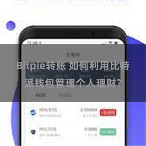 Bitpie转账 如何利用比特派钱包管理个人理财？