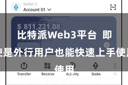 比特派Web3平台 即使是外行用户也能快速上手使用